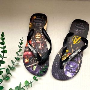 Marvel avengers havaianas flip flop slide on sandals